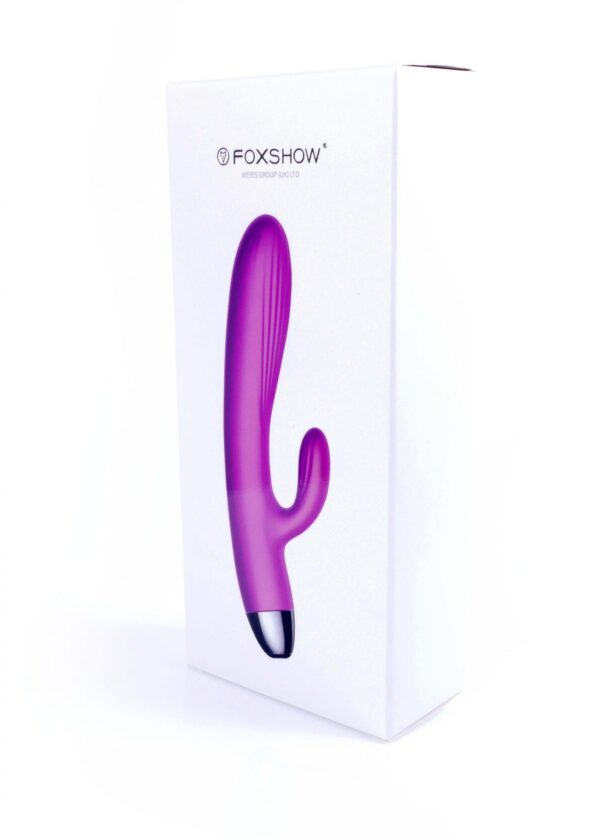 Wibrator Silicone Vibrator and Pulsator Purple USB 7+7 Function / Heating - obrazek 8