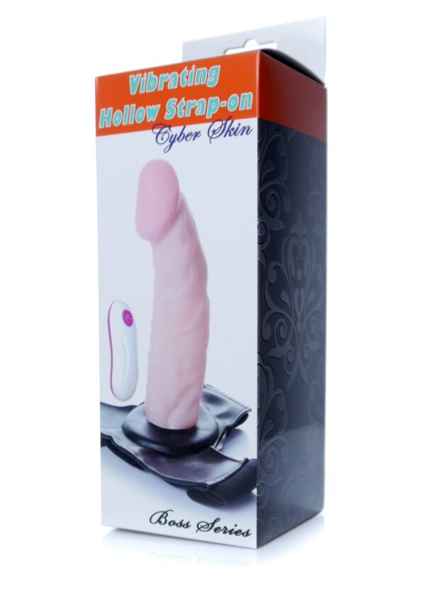 Proteza Vibrating Hollow Strap on   Cyber Skin - obrazek 8