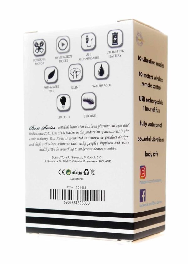 Stymulator Rechargeable Butt Plug Vibrator USB 10 Functions   Silver - obrazek 8
