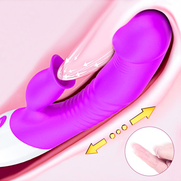 Wibrator Silicon, Vibrator 7 Function and Heating Mode, Purple - obrazek 8