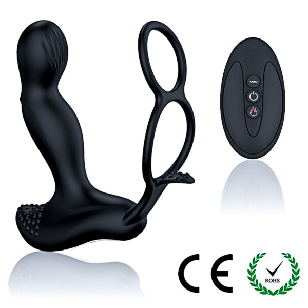 Wibrator Silicone Massager 7 Function and Heating Function, Black - obrazek 8