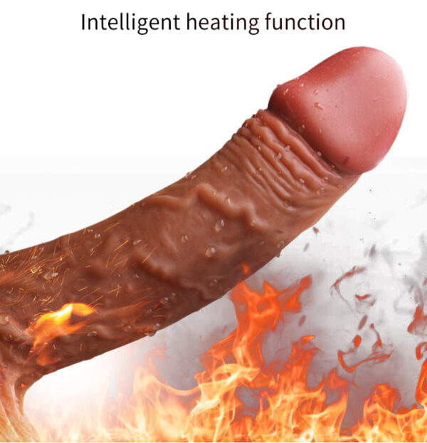 Wibrator Silicone, Vibration 10, Rotate, Telescopic, Heating, 21cm - obrazek 8