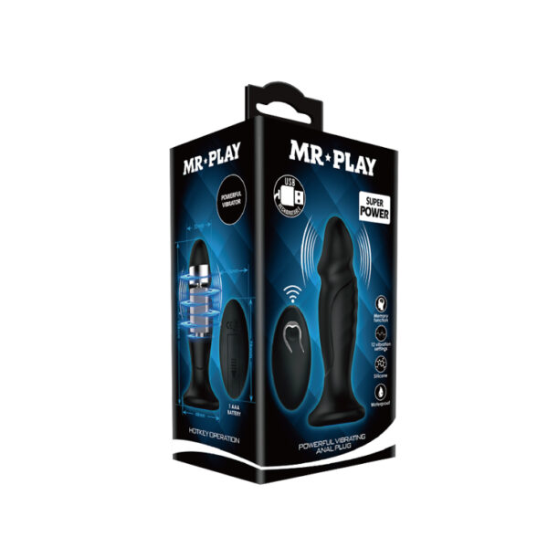 MR PLAY   POWERFULL VIBRATING Anal Plug - obrazek 8
