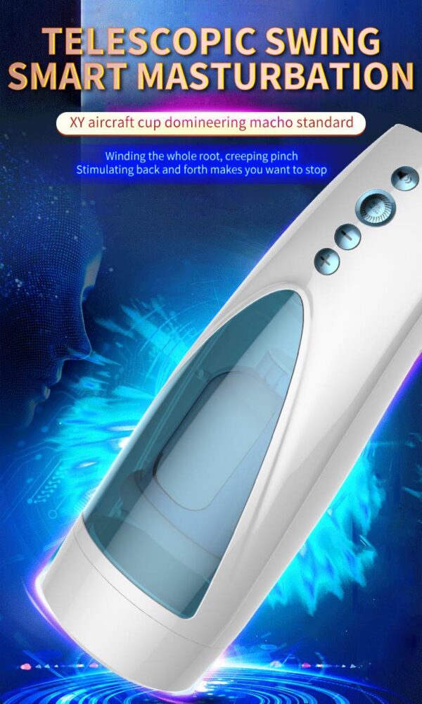 Masturbator Vibrating, Rotating and Flashing Masturbation USB 10+10 Function / Talk Mode - obrazek 8