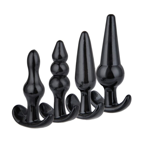 Plug Quatro Anal Plugs Starter Set  4 Pack Black - obrazek 8