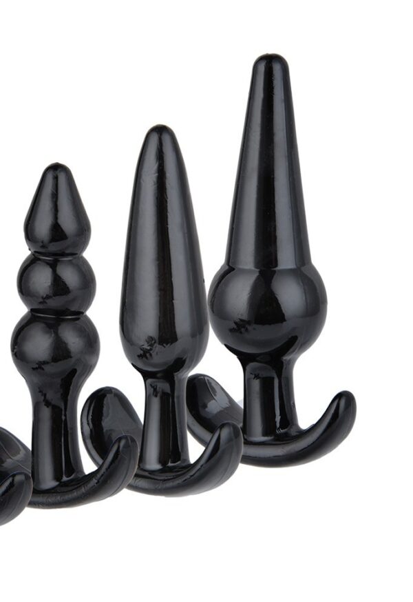 Plug Triple Anal Plugs Starter Set  3 Pack Anal Plugs Black - obrazek 8