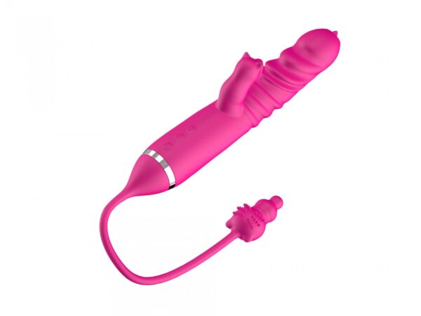 Tongue licking Triple Stimulation Thrusting Vibrator - obrazek 8
