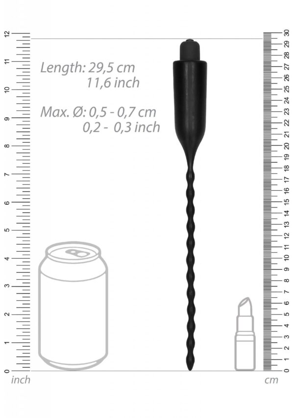 E Stimulation Vibrating Urethral Sounding Plug   Black - obrazek 8