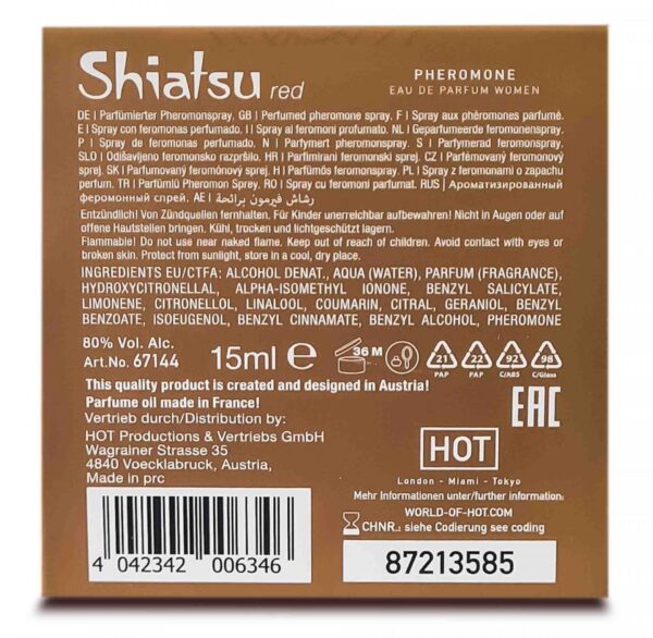 SHIATSU Pheromon Fragrance woman red 15 ml - obrazek 8