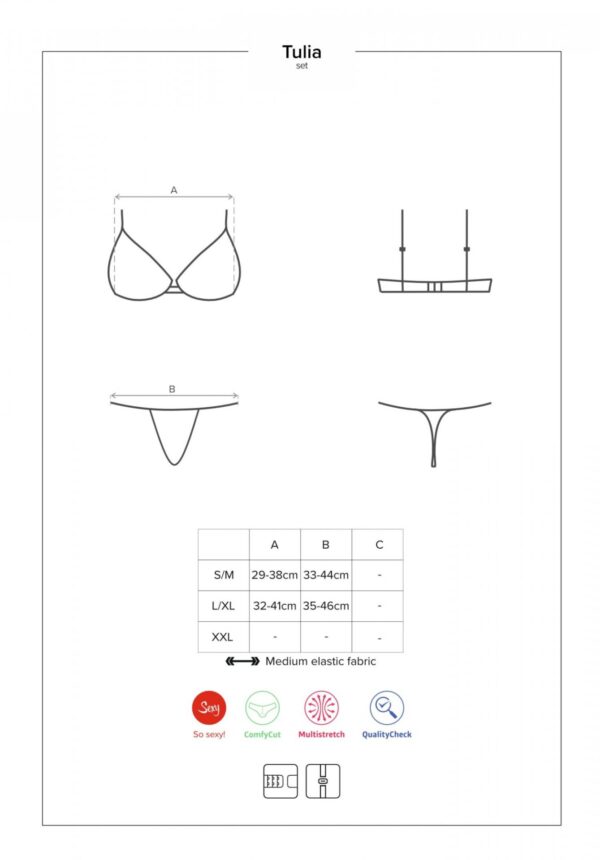 Tulia komplet 2 częściowy czarny  M/L - obrazek 8