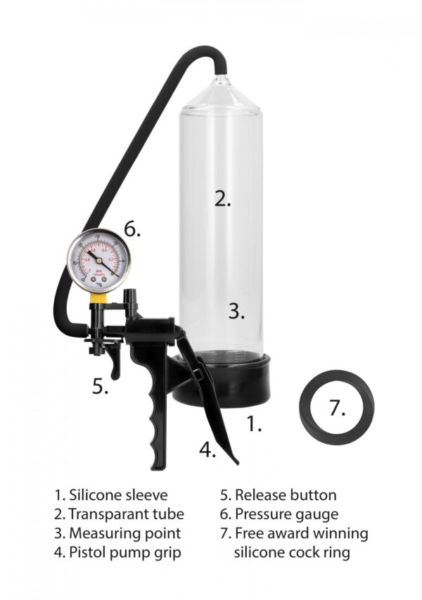 Elite Beginner Pump With PSI Gauge   Transparent - obrazek 8