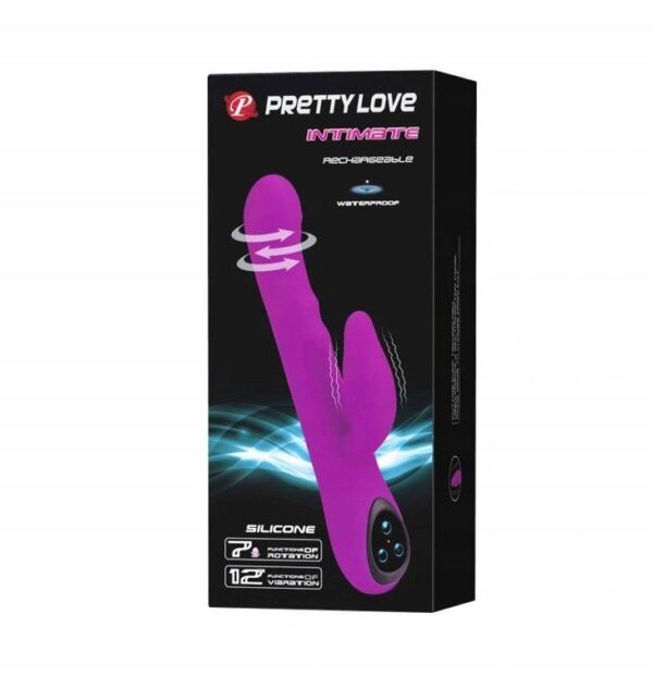 PRETTY LOVE  INTIMATE ,Silikonowy Wibrator z Ruchem Rotacyjnym - obrazek 8