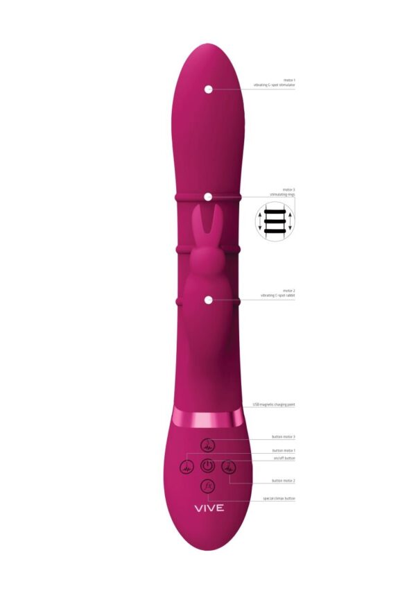 Stimulating Rings, Vibrating G Spot Rabbit   Pink - obrazek 8