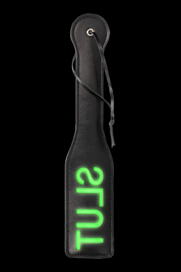 Slut Paddle   Glow in the Dark   Black/Neon Green - obrazek 8