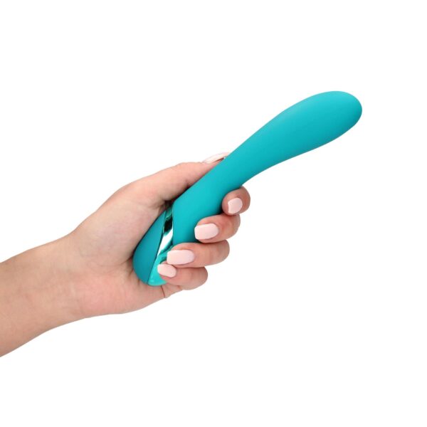 Smooth Silicone G Spot Vibrator   Teal Blue - obrazek 8