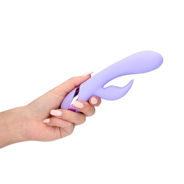 Smooth Silicone Rabbit Vibrator   Digital Lavender - obrazek 8
