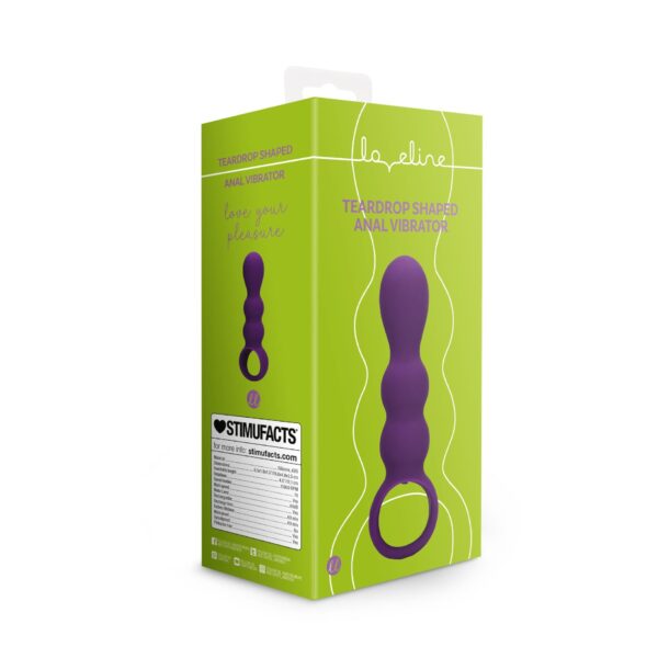 Teardrop Shaped Anal Vibrator   Clear Purple - obrazek 8