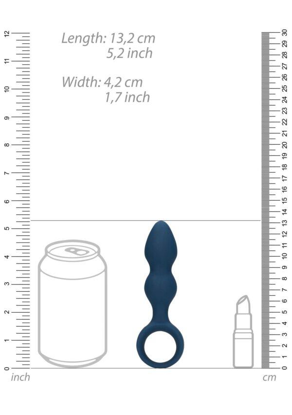 Teardrop Shaped Anal Plug   Small   Baltic Blue - obrazek 8