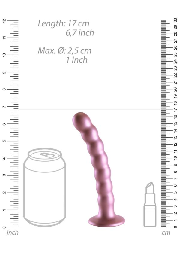 Beaded Silicone G Spot Dildo   6,5 / 16,5 cm - obrazek 8