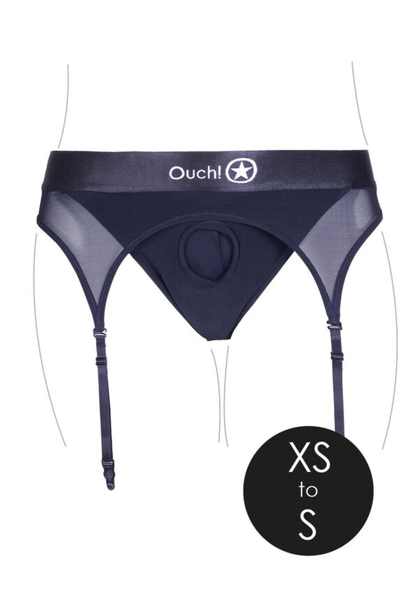 Vibrating Strap on Thong with Adjustable Garters   XS/S - obrazek 8