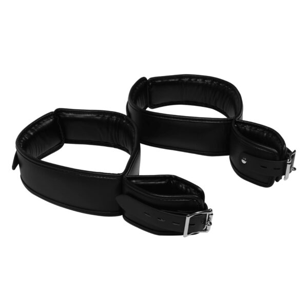 Hand and Thigh Cuffs Set   Black - obrazek 8