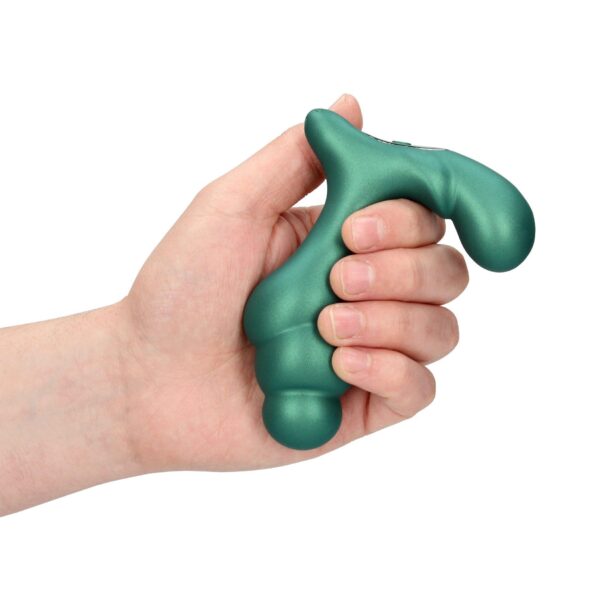Stacked Vibrating Prostate Massager with Remote Control   Metallic Green - obrazek 8
