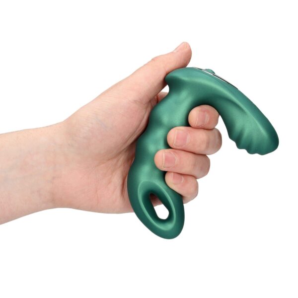 Beaded Vibrating Prostate Massager with Remote Control   Metallic Green - obrazek 8