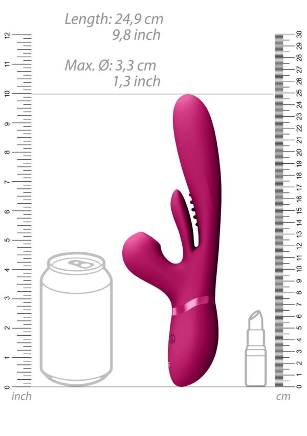 Kura   Thrusting G Spot Vibrator with Flapping Tongue and Pulse Wave Stimulator - obrazek 8