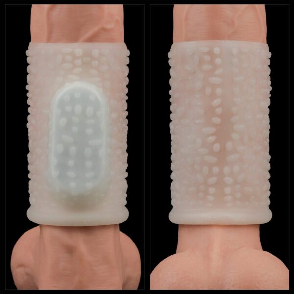Vibrating Drip Knights Ring (White) - obrazek 8
