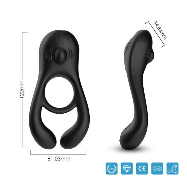 Veyron with remote Black, 9 vibration functions - obrazek 8