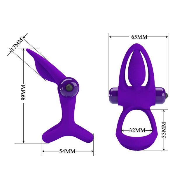 PRETTY LOVE   VIBRATION COCK RING, 10 vibration functions - obrazek 8