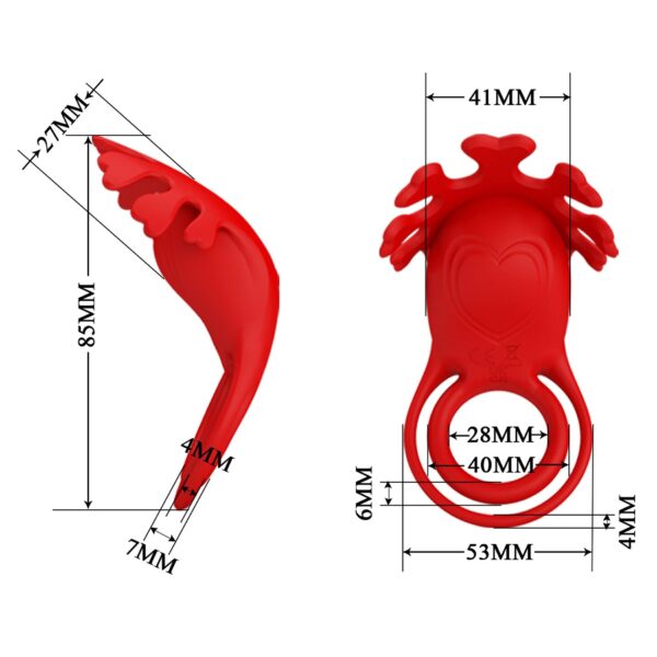PRETTY LOVE   VIBRATION PENIS RING, Ruben, 7 vibration functions - obrazek 8