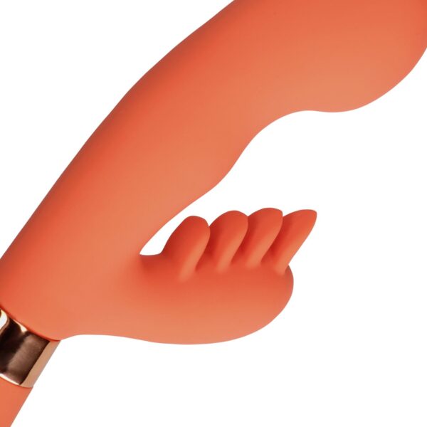 Silicone Rabbit Vibrator with Ribbed Clitoral Stimulator - obrazek 8