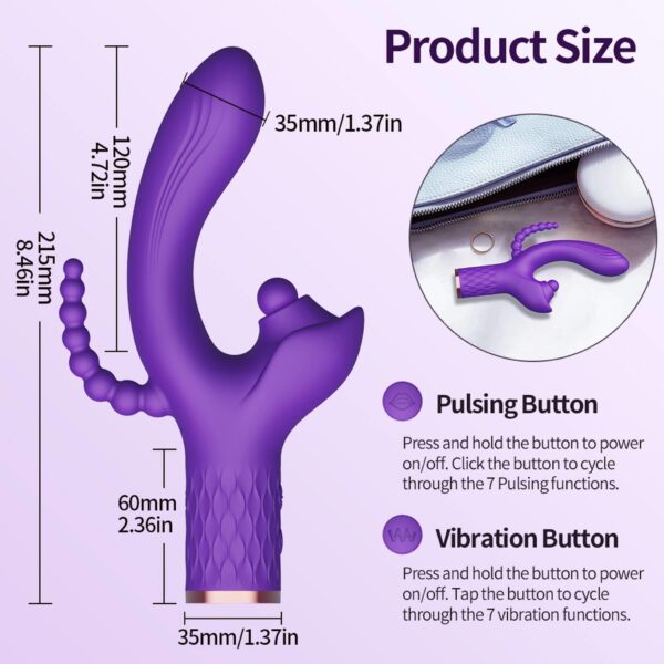 Wibrator   Patty, 7 vibration functions, 7 ball tapping, USB - obrazek 8