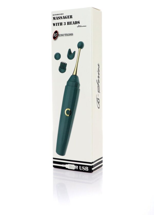 Stymulator   Massager with 3 heads USB 10 Functions - obrazek 8