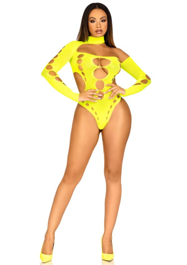 Seamless Thong Back Bodysuit Yellow - obrazek 8
