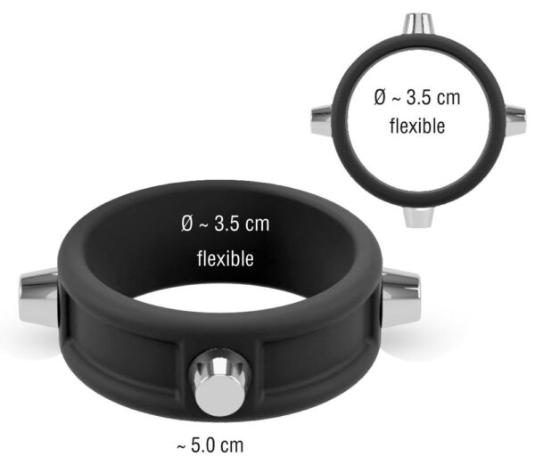 Rebel Cock Ring with Studs - obrazek 8