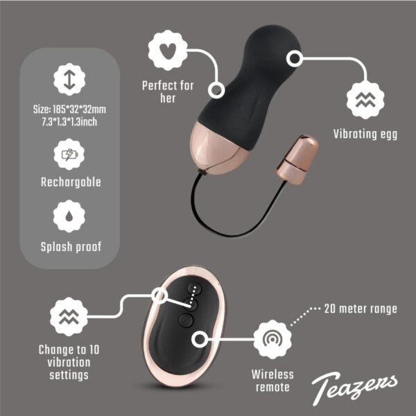 Teazers Vibrating Egg With Remote Control - obrazek 8