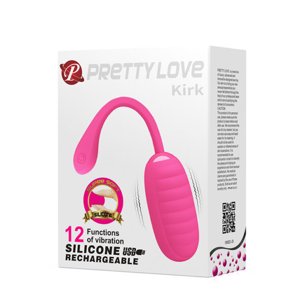 PRETTY LOVE   KIRK EGG Pink 12 function vibrations - obrazek 8