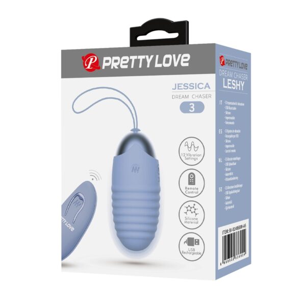 PRETTY LOVE   JESSICA Dream chaser 3, Blue, Wireless remote control 12 vibration functions - obrazek 7