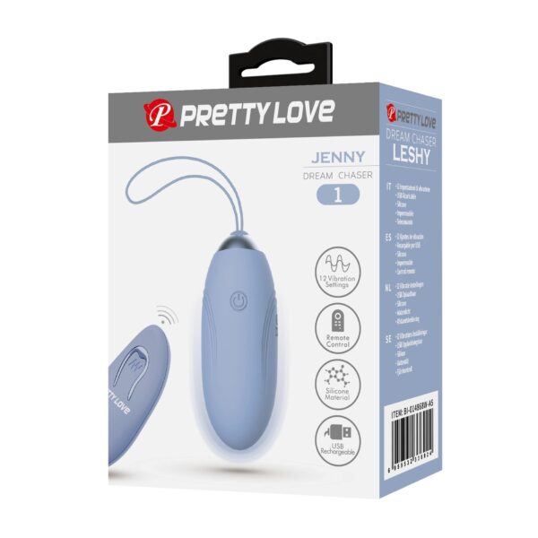 PRETTY LOVE   JENNY Dream chaser 1, Blue, Wireless remote control 12 vibration functions - obrazek 7