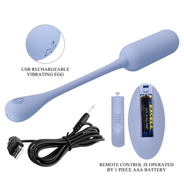 PRETTY LOVE   LECHIES  Dream chaser 5, Blue, Wireless remote control 12 vibration functions Memory function - obrazek 8