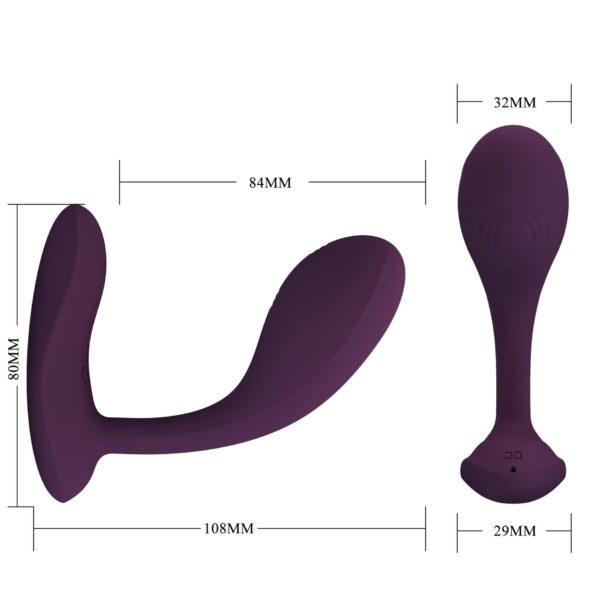 PRETTY LOVE   Baird Purple, 12 vibration functions Mobile APP Long distance Control - obrazek 8