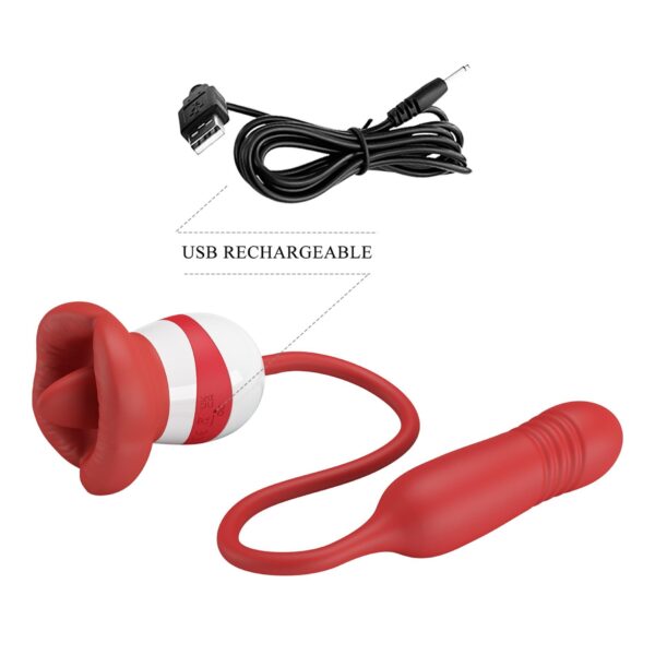 PRETTY LOVE   Ashlynn, 5 vibration functions 5 thrusting settings 5 licking settings - obrazek 5
