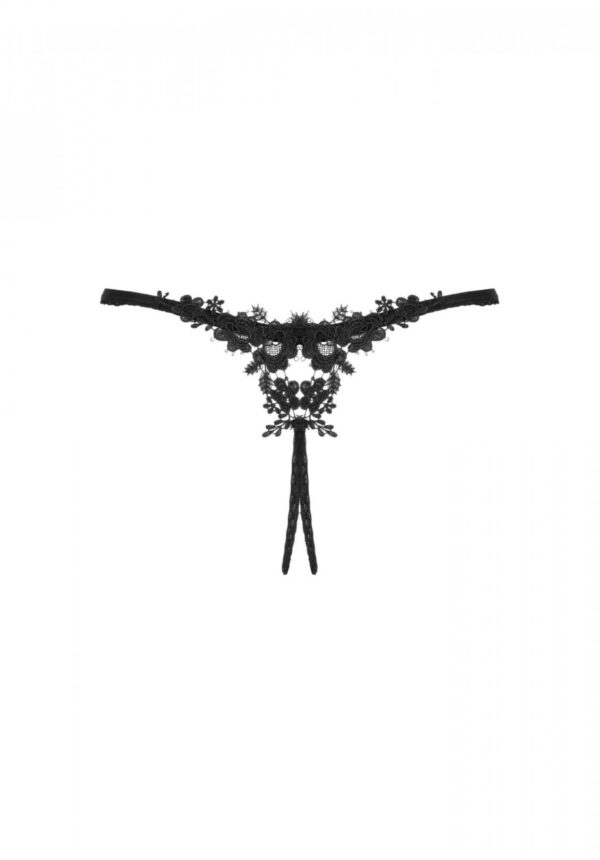 Celia Noir crotchless thong   XS/S - obrazek 8