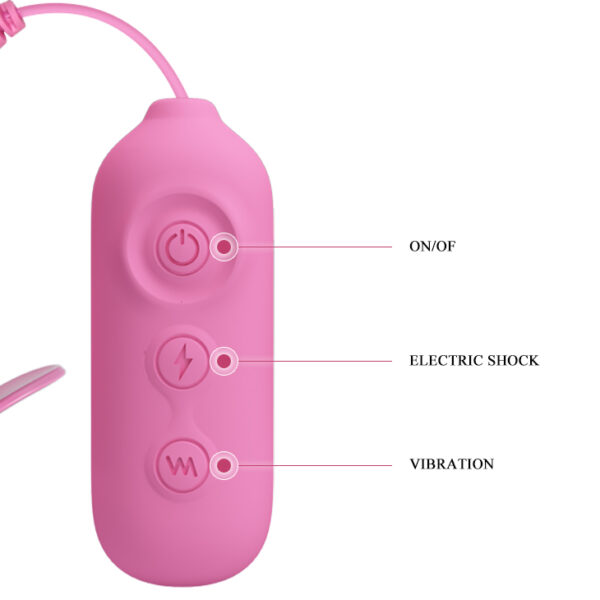 PRETTY LOVE  NIPPLE CLIP, 7 vibration functions 3 electric shock functions - obrazek 6