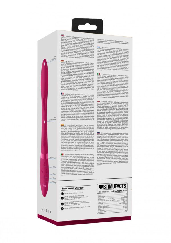 Wibrator Zosia   Classic G Spot Rabbit   Pink - obrazek 8