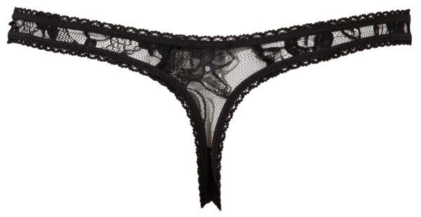 Crotchless String black S - obrazek 8