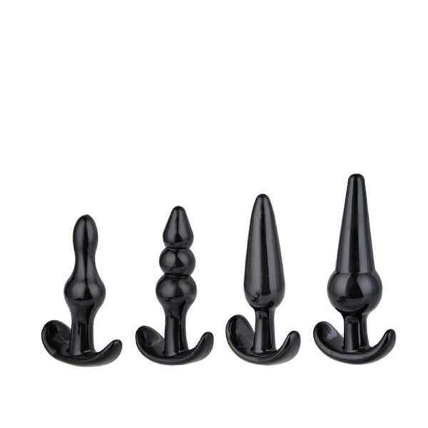 Plug Quatro Anal Plugs Starter Set  4 Pack Black - obrazek 9