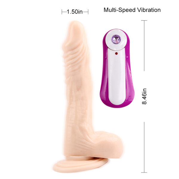 JAMES DEEN 8.5 Vibrating Dildo - obrazek 9